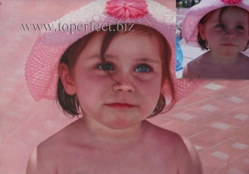 Portrait Painting - imd013 little girl portrait